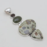 Rainforest Jasper Silver Pendants