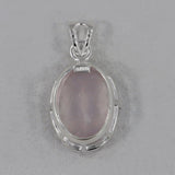 Pink Rose Quartz Silver Pendants