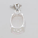 Pink Rose Quartz Silver Pendants