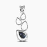 925 Sterling Silver Blue Topaz Pendants