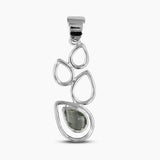 925 Sterling Silver Blue Topaz Pendants