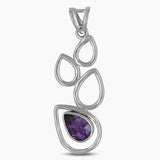 925 Sterling Silver Blue Topaz Pendants