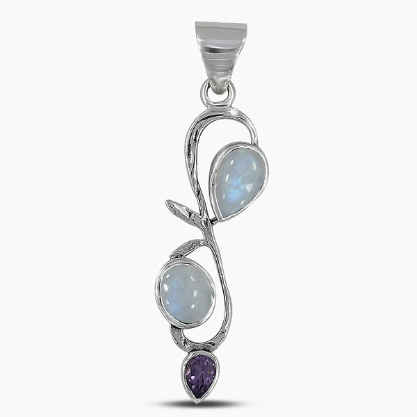 925 Sterling Silver Amethyst Pendants