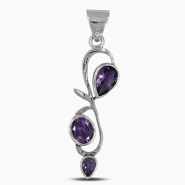 925 Sterling Silver Amethyst Pendants