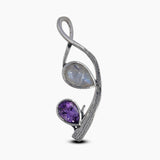 Rainbow Moonstone Silver Pendants
