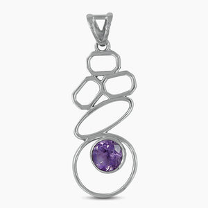 925 Sterling Silver Amethyst Pendants