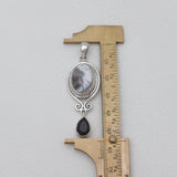 Dendritic Opal Silver Drop Pendants