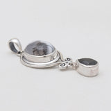 Dendritic Opal Silver Drop Pendants