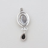 Dendritic Opal Silver Drop Pendants