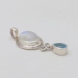 Dendritic Opal Silver Drop Pendants