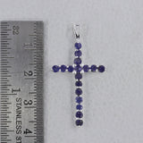 Amethyst Holy Cross Silver Pendants