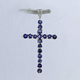 Amethyst Holy Cross Silver Pendants