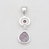Watermelon Tourmaline Silver Pendants