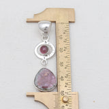 Watermelon Tourmaline Silver Pendants