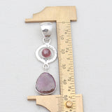 Watermelon Tourmaline Silver Pendants