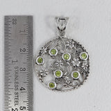 925 Sterling Silver Peridot Pendant