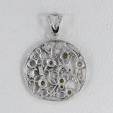925 Sterling Silver Peridot Pendant