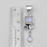 Rainbow Moonstone Silver Pendants