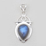 925 Sterling Silver Labradorite Teardrop Pendants