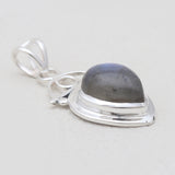 925 Sterling Silver Labradorite Teardrop Pendants