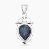 Pietersite Jasper Silver Teardrop Pendants