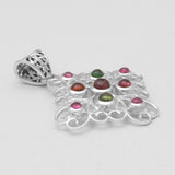 Multicolor Tourmaline Silver Pendants