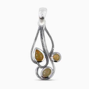 Rainbow Moonstone Silver Pendants