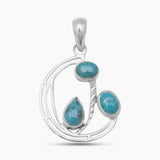 925 Silver Chrysocolla Pendants