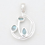 925 Silver Rainbow Moonstone Pendants