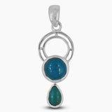 925 Sterling Silver Larimar Pendants