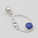 Lapis Lazuli Silver Designer Pendants