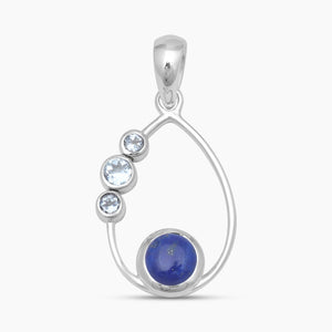 Lapis Lazuli Silver Designer Pendants
