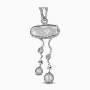 925 Sterling Silver Pearl Pendants