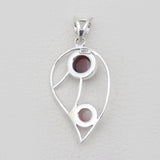 Hessonite & Tourmaline Silver Pendants