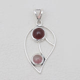 Hessonite & Tourmaline Silver Pendants