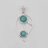Chrysocolla Silver Designer Pendants