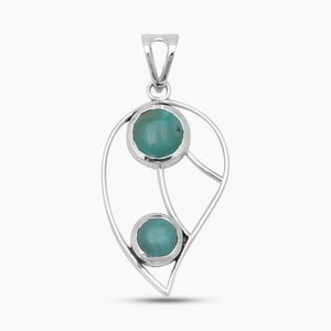 Chrysocolla Silver Designer Pendants