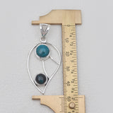 Chrysocolla Silver Designer Pendants