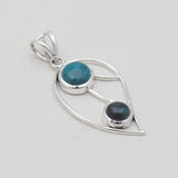 Chrysocolla Silver Designer Pendants