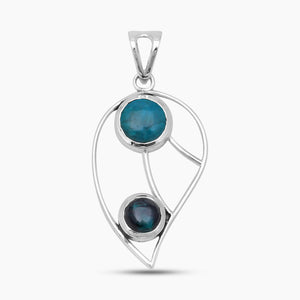 Chrysocolla Silver Designer Pendants