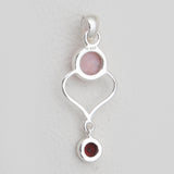 925 Sterling Silver Black Spinal Pendants