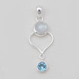 925 Sterling Silver Black Spinal Pendants