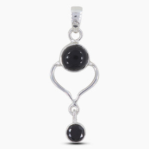 925 Sterling Silver Black Spinal Pendants