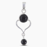 925 Sterling Silver Black Spinal Pendants