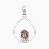 Copper Spiny Oyster Silver Pendants