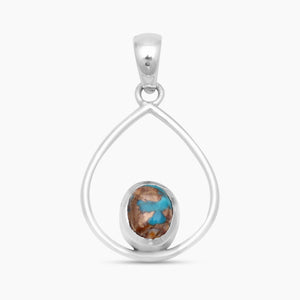 Lava Mexican Turquoise Silver Pendants