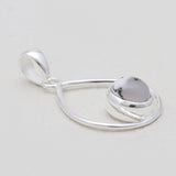 Dendritic Opal Silver Drop Pendants