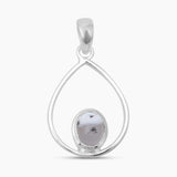 Dendritic Opal Silver Drop Pendants