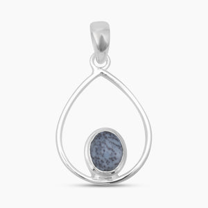 Dendritic Opal Silver Drop Pendants