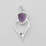 Amethyst Silver Pendants